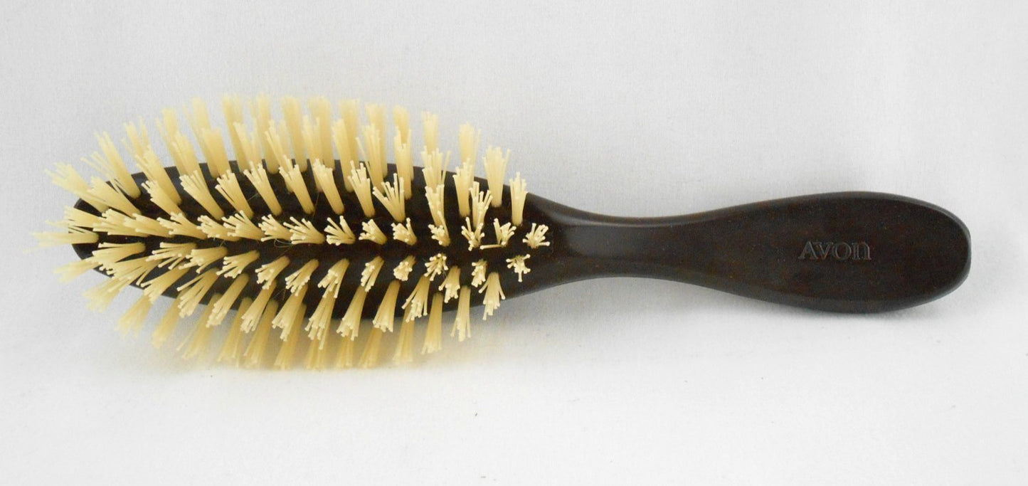 Vintage 1986 Avon Natural Performance Flair Oval Hair Brush Brown