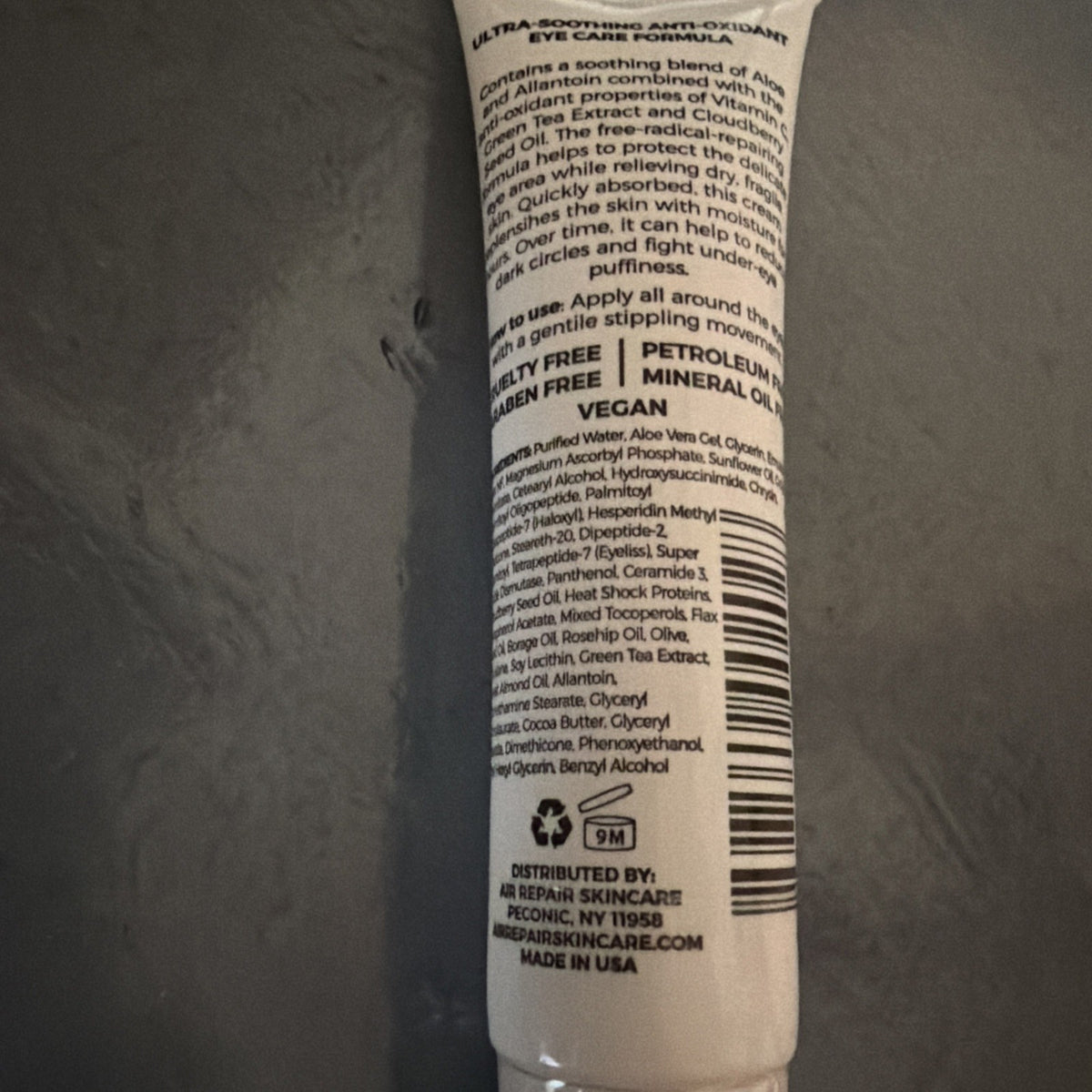 Hydrating Eye Cream - Full Size 0.5oz Vegan Skin Care for Brightening