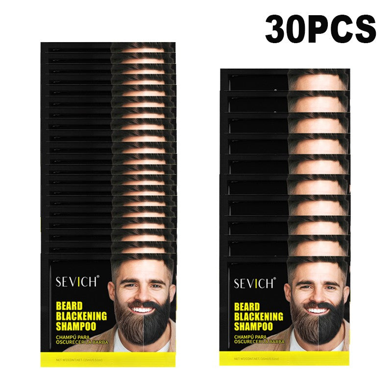 Beard Dye Shampoo - Instant Black Hair Color Coverage