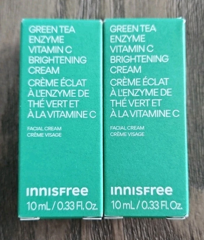 Vitamin C Brightening Cream with Green Tea Enzymes - Travel Size Set of 2
