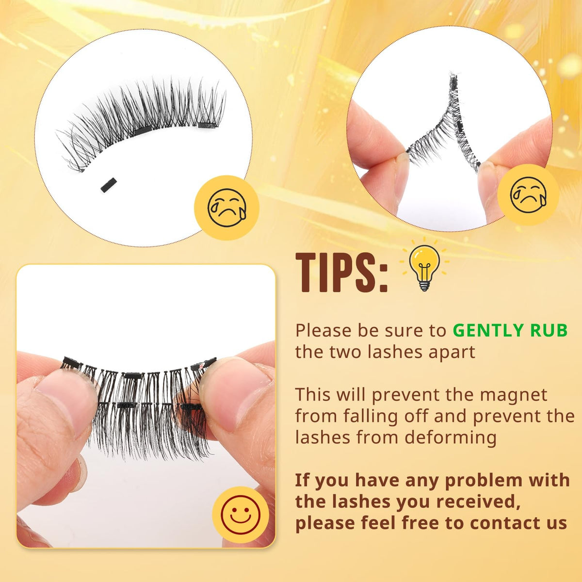 Magnetic Eyelashes Kit Reusable 2 Pairs No Glue Natural Look Easy to Apply