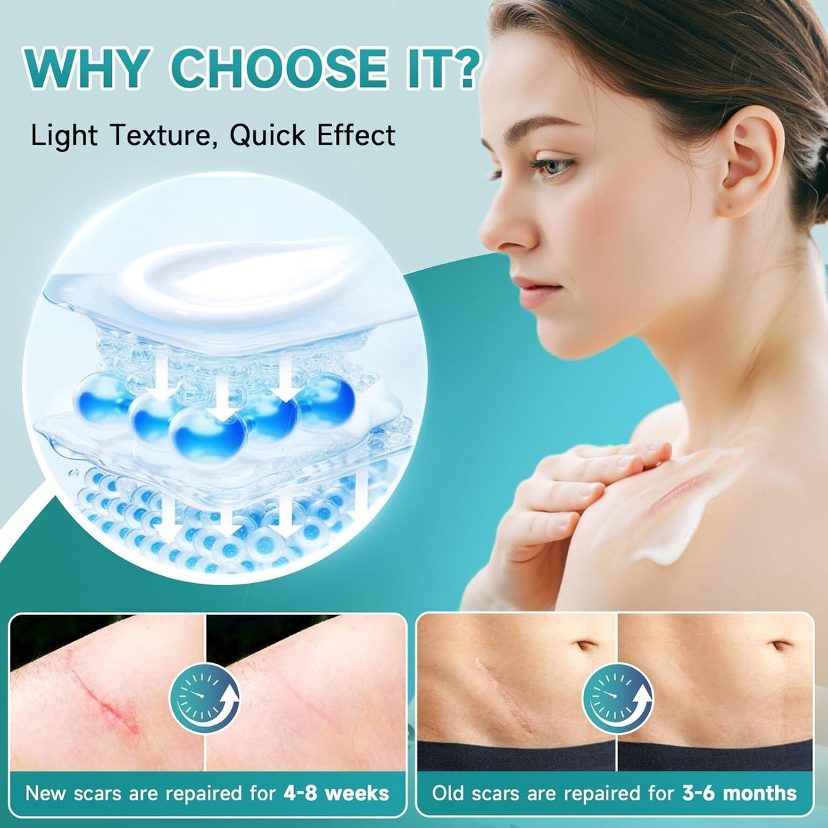 Silicone Scar Gel for Face & Body - Scar Removal & Skin Rejuvenation