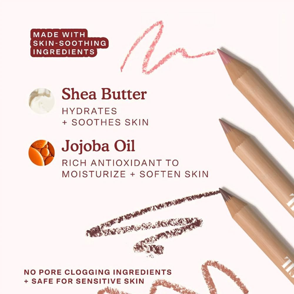 Waterproof Nude Brown Lip Liner Set - 6 Shades, Smudge-Proof & Long-Lasting
