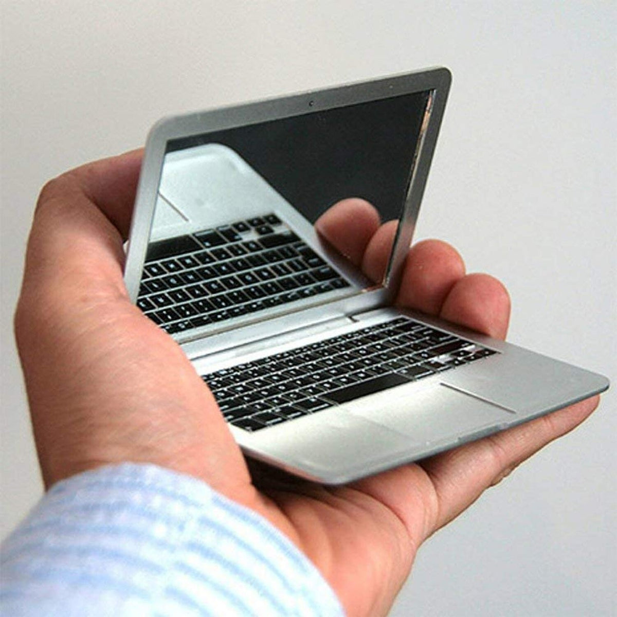 Mini Laptop Shaped Pocket Makeup Mirror - Portable Travel Compact