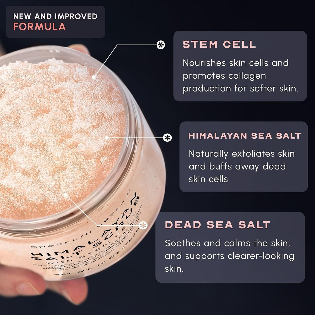 Nourishing Himalayan Salt & Stem Cell Scrub - Anti-Aging Moisturizing