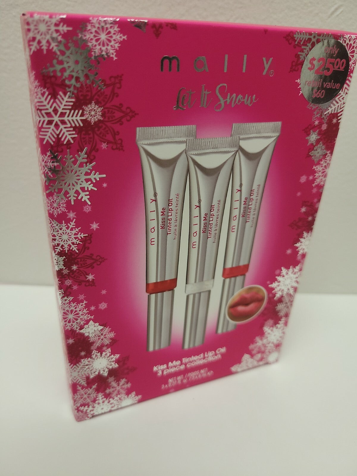 Lip Oil Set - Tinted Lip Treatment Trio with Cherry, Melon & Clear Shades