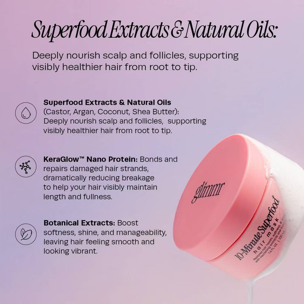 Superfood Hair Mask for Deep Repair and Nourishment - 7.4 fl oz