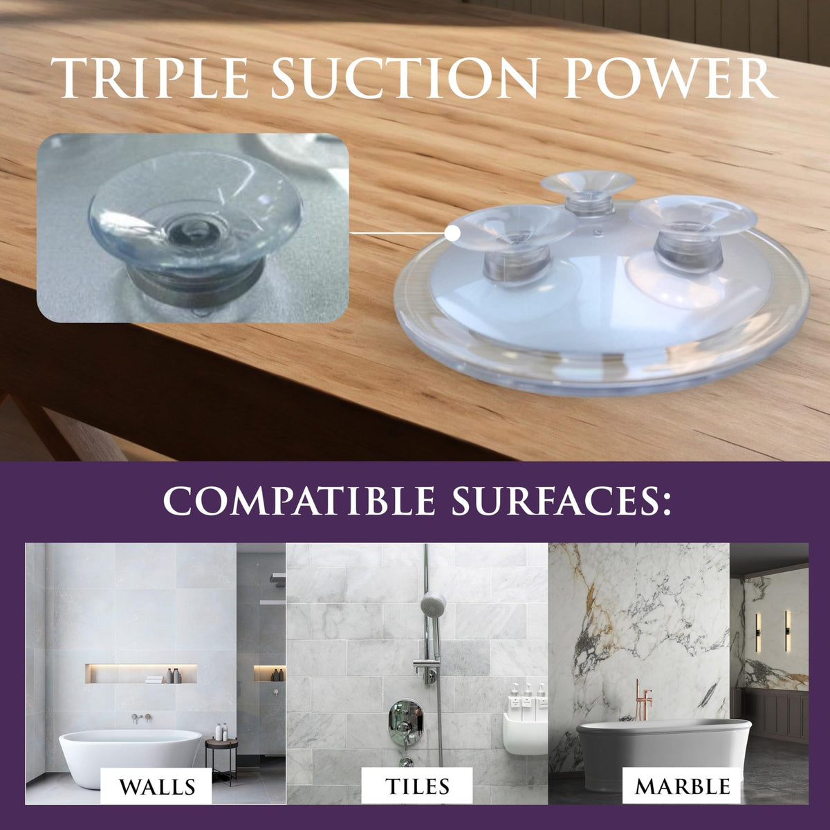 Magnifying Makeup Mirror Set with 3 Suction Cups - Travel Ready 15X & 20X Magnification