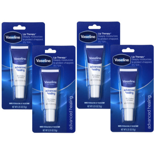 Vaseline Lip Therapy Advanced Formula Lip Balm Set - 4 Pack 0.35Oz