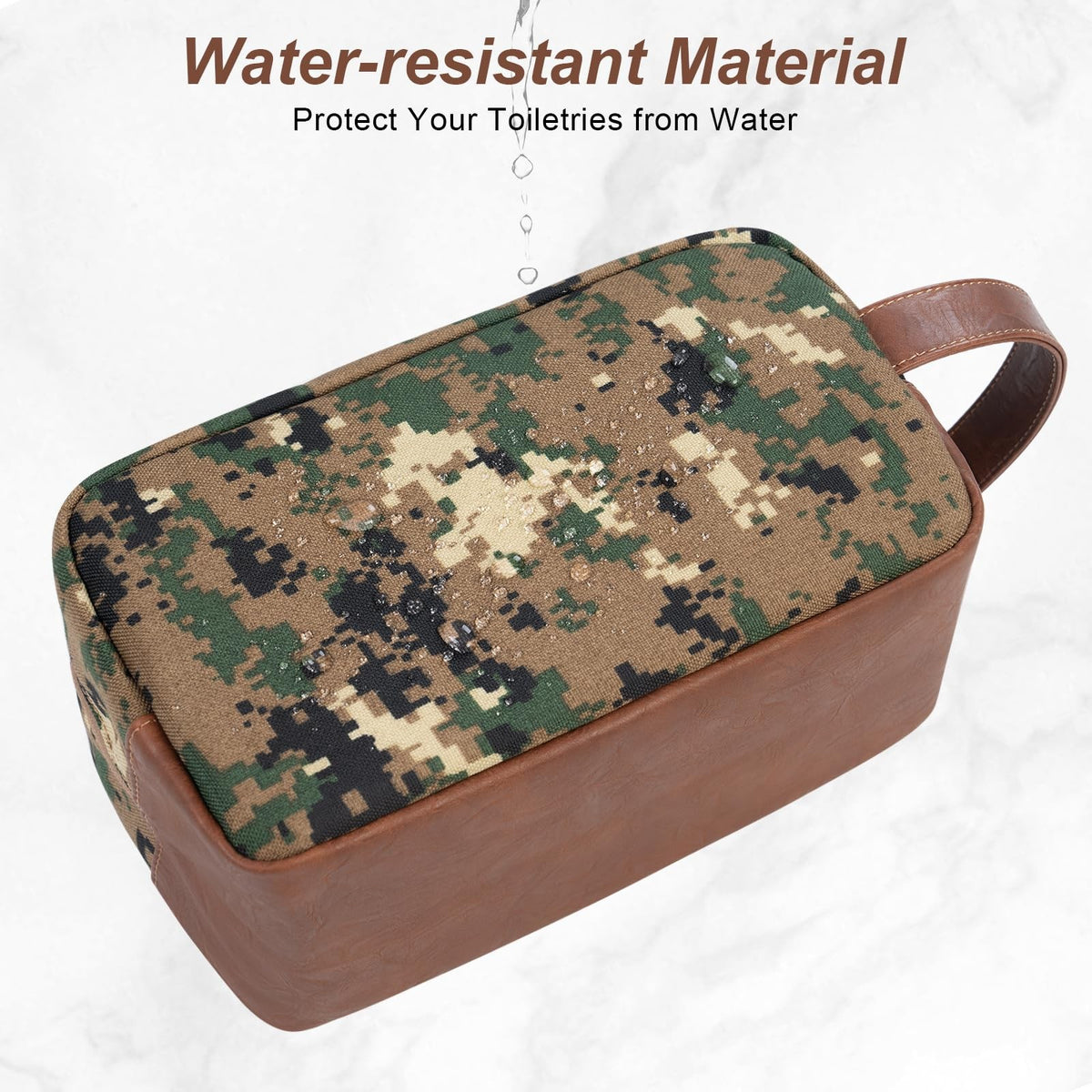 Travel Toiletry Bag for Men Water-Resistant Organizer with Hanging Handle