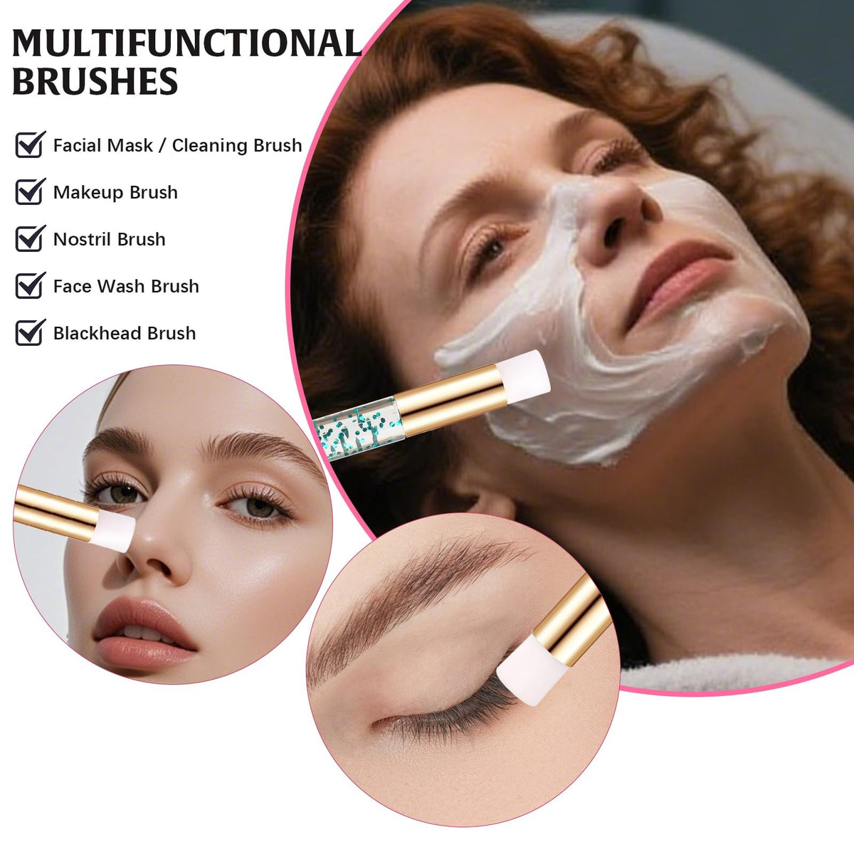 10pcs Lash Extension Cleanser Brushes - Soft Fiber, Peel Off Green