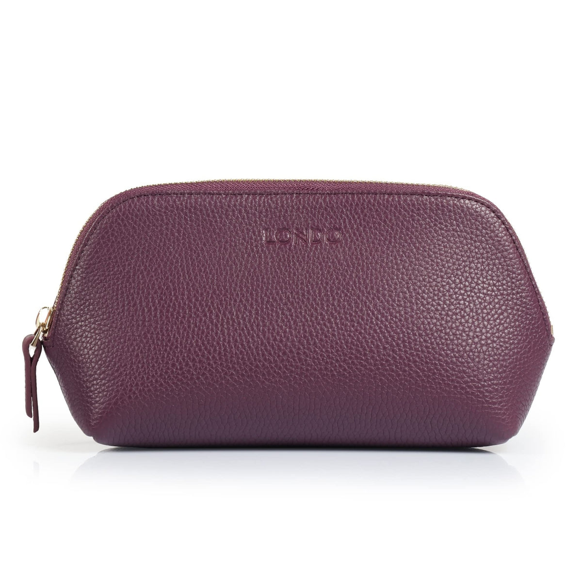 Genuine Leather Makeup Bag Travel Organizer Clutch for Cosmetics & Toiletries
