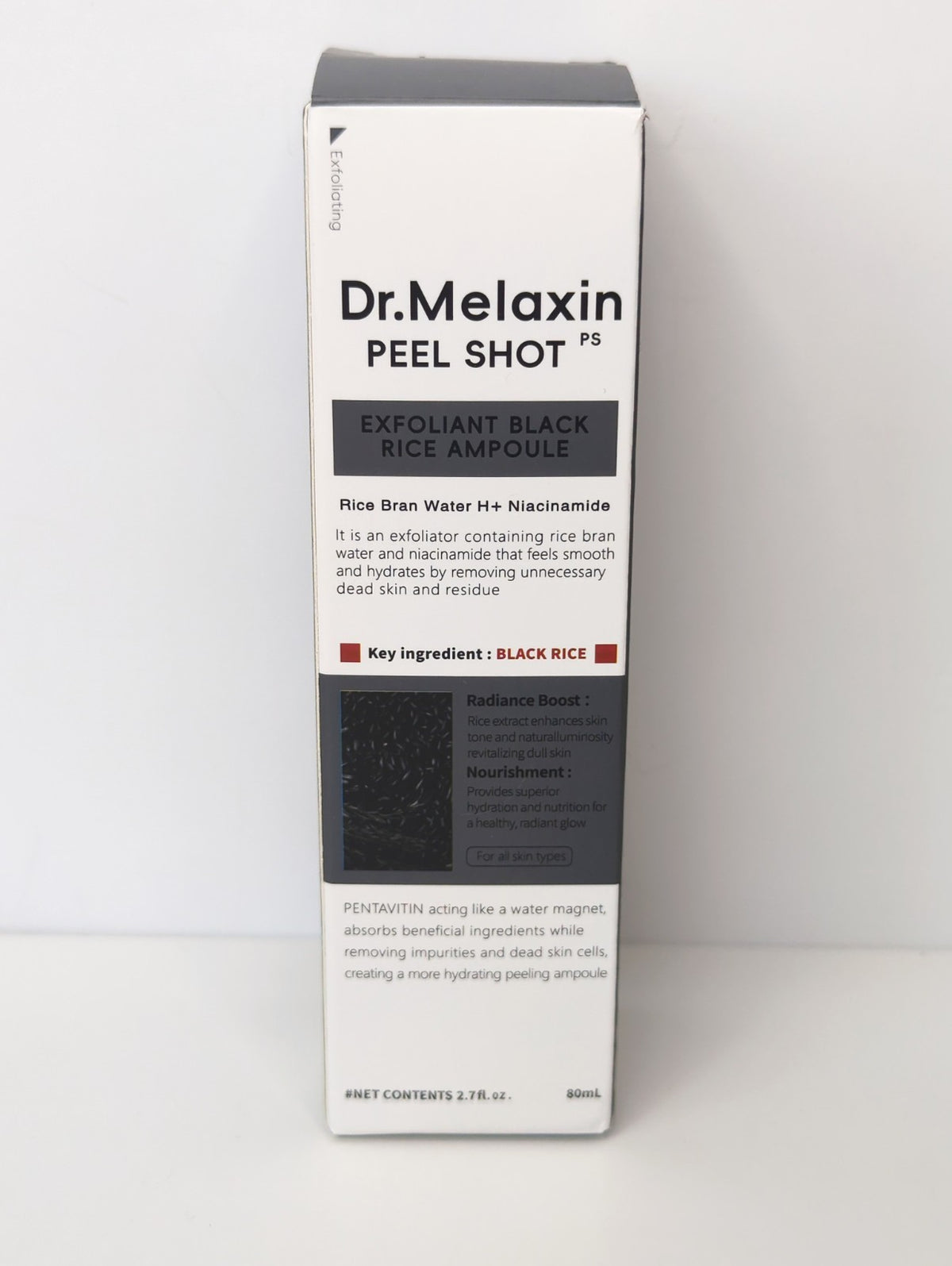 Dr Melaxin Peel Shot Exfoliant Rice Ampoule 80ml | 2.7 fl oz NIB
