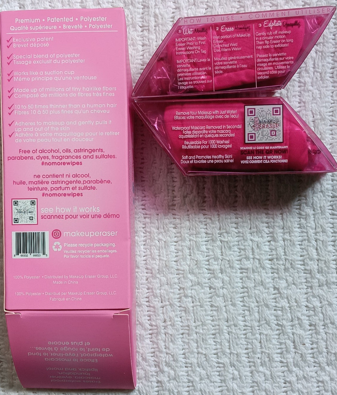 MakeUp Eraser Pink Makeup Cleaning Cloths & Blending Sponges - Full Size Set