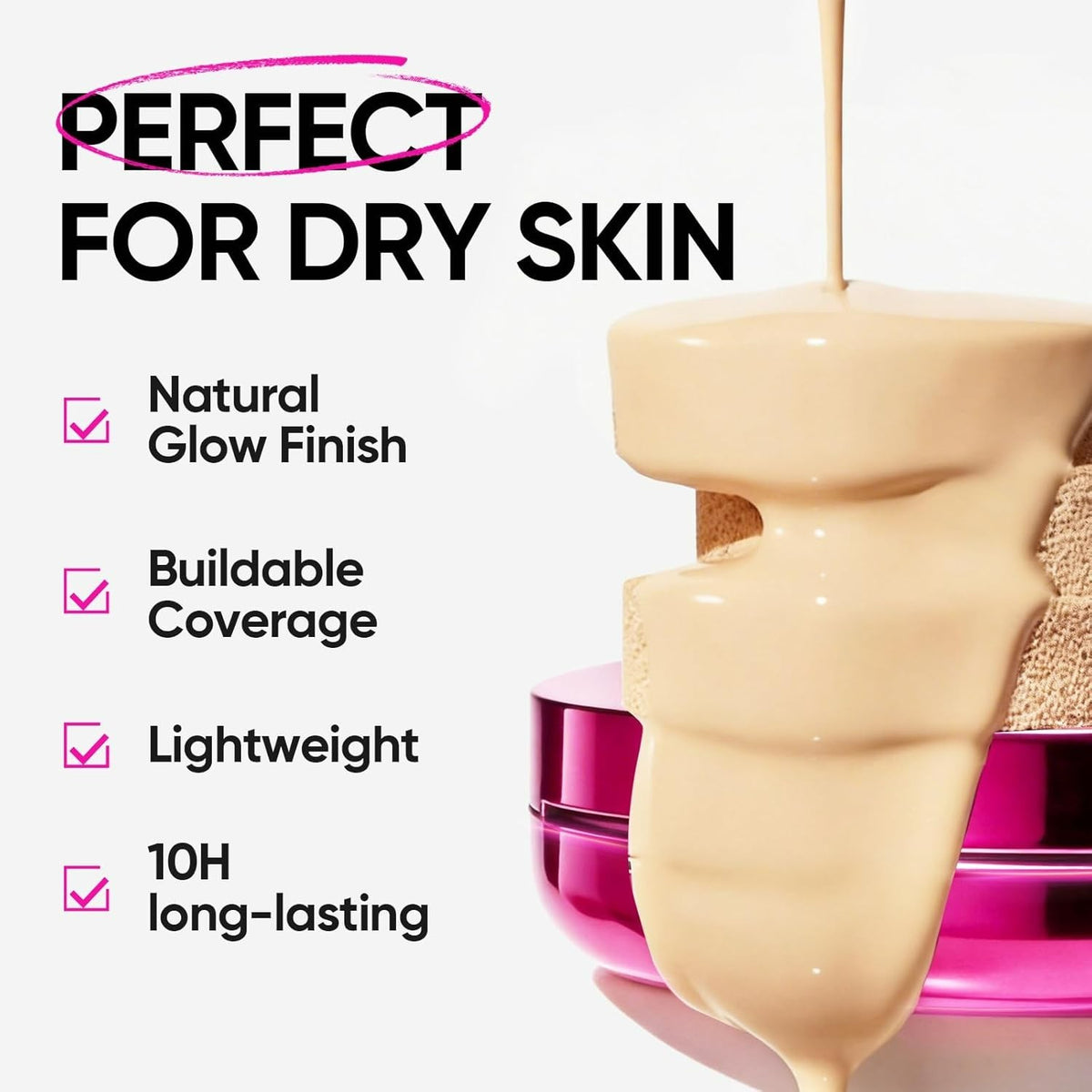 Pink Glow Cushion Foundation Sand 05 - Lightweight Natural Radiant Coverage