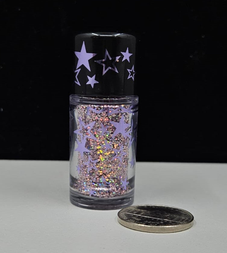 MAC Pink Hologram Glitter Brillants Mini Travel Size Cosmetic
