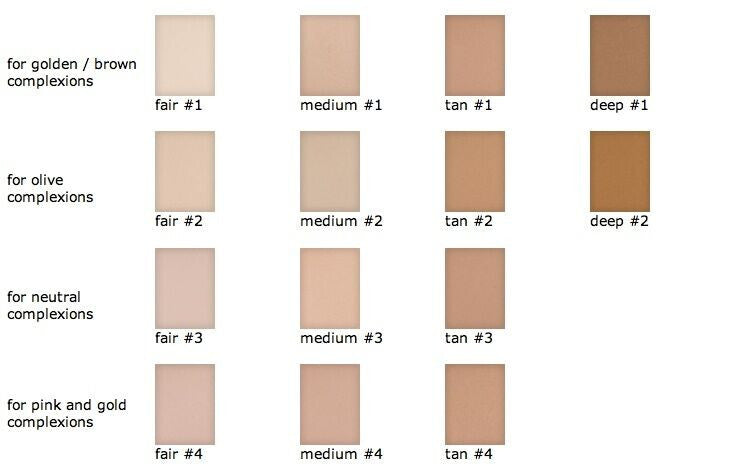 Mineral Foundation Compact SPF 17 Tan Shade Natural Coverage Face Makeup