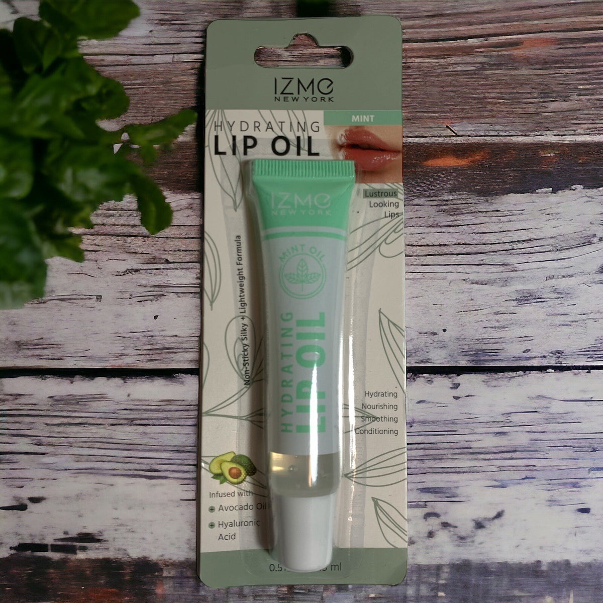 Hydrating Lip Oil with Mint & Hyaluronic Acid - Moisturizing Long-Lasting Lip Care