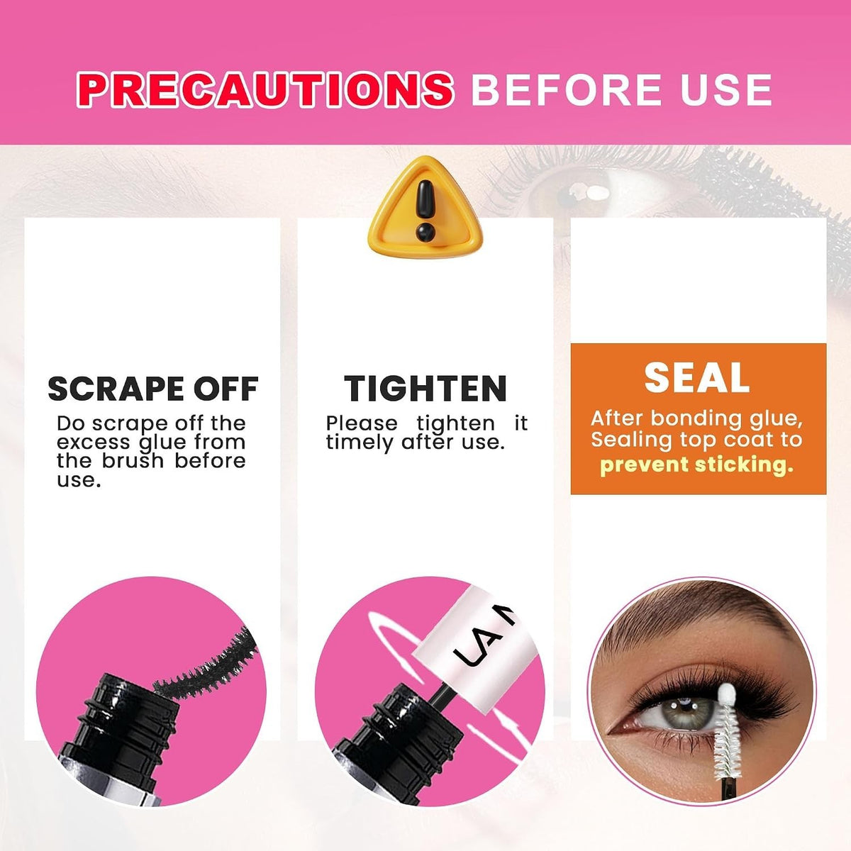 Waterproof Lash Cluster Bond & Seal Glue for Eyelash Extensions - 10m