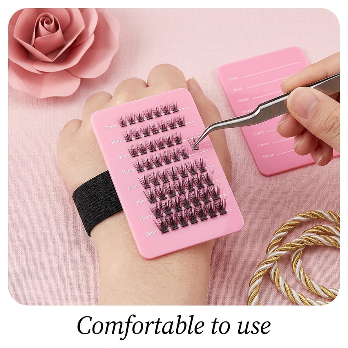 8pcs Lash Tray Hand Plate with Adjustable Wrist Strap for Eyelash Extension
