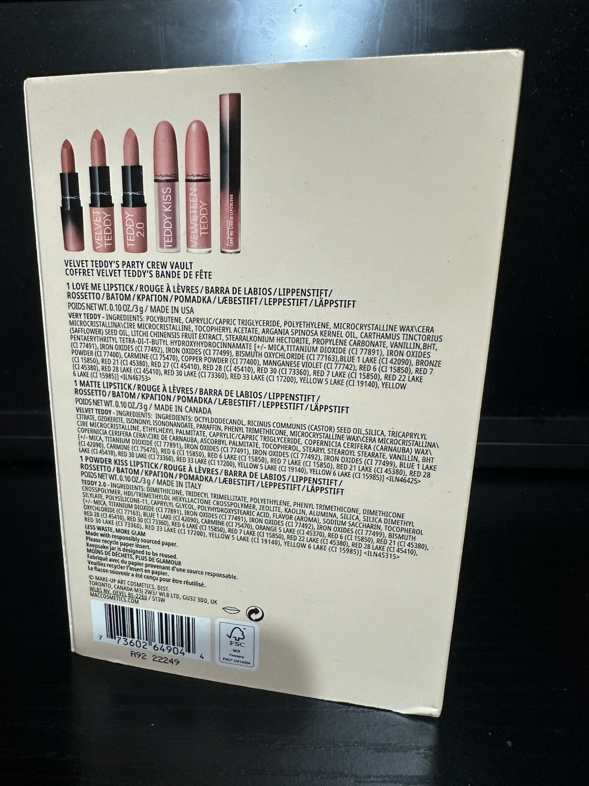 Lipstick Gift Set with Cases - 6 Colors Holiday Makeup Collection