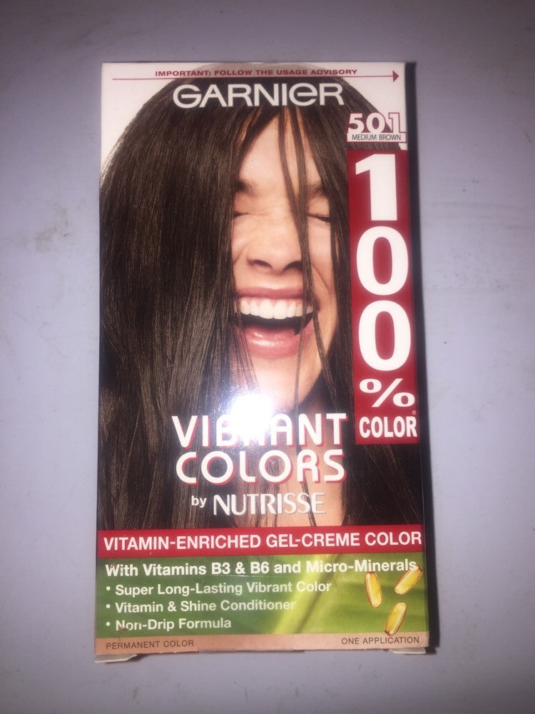 Garnier Vibrant Colors Haircolor 501 Medium Brown - Pack of 3