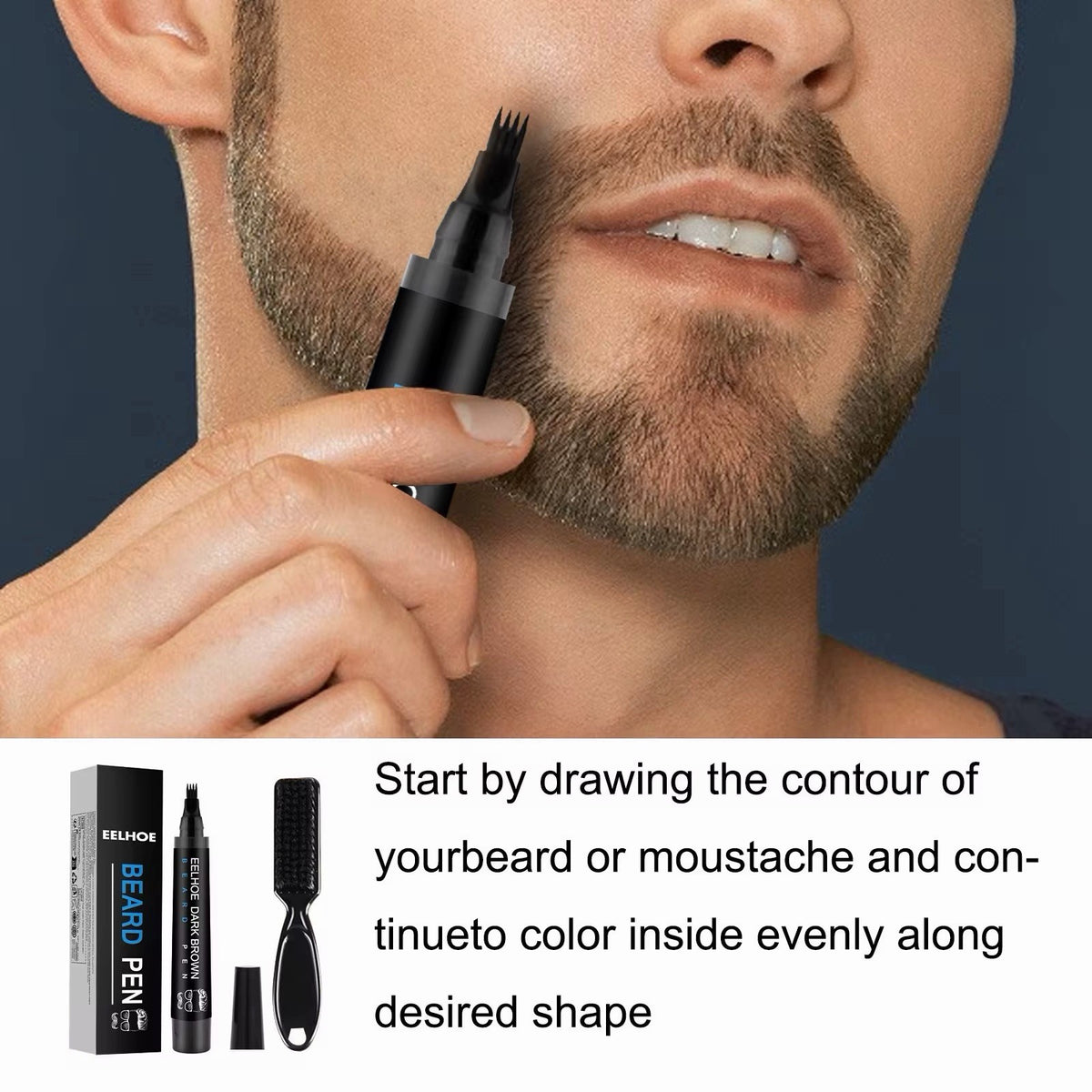 Beard Filler Pen Pencil - Waterproof Eyebrow & Mustache