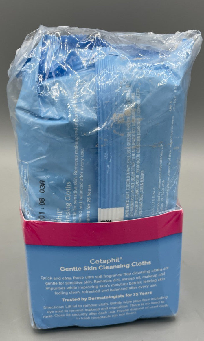Sensitive Skin Face & Body Cleansing Wipes Twin Pack - 50 Count