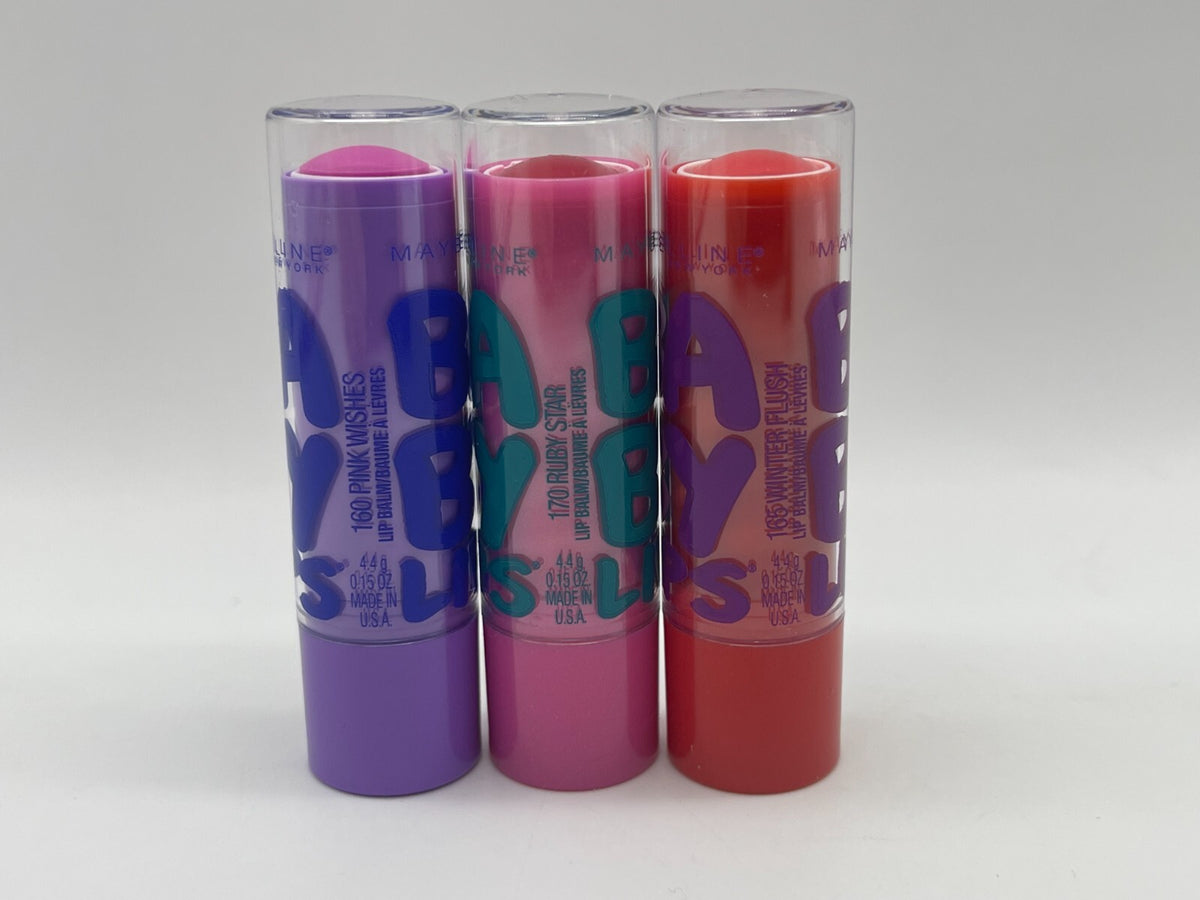Lip Balm Set - Winter Flush Pink Wishes Ruby Star 3 Pack