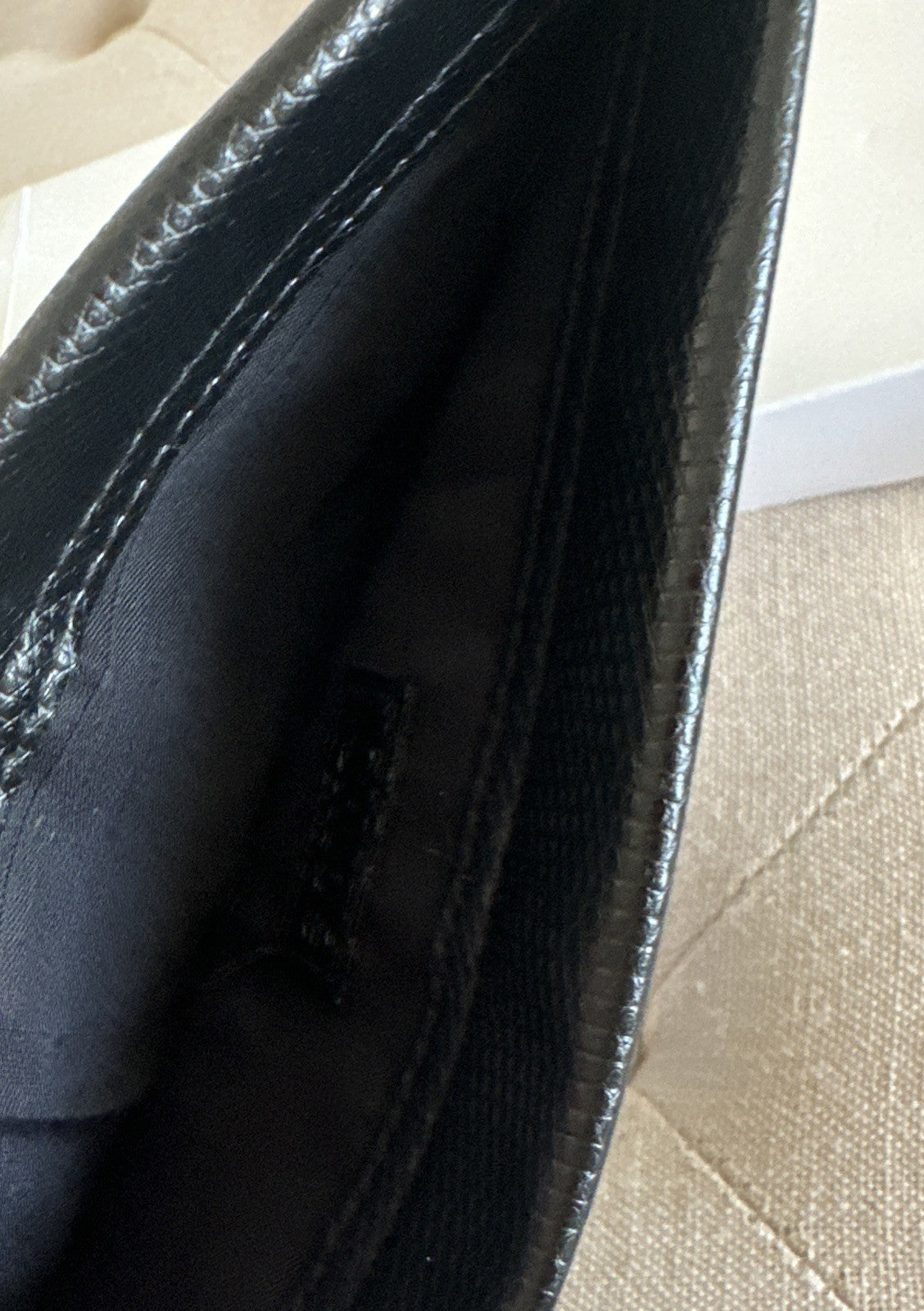 Black Cosmetic Pouch Bag with Logo - Chloe Flat Makeup Bag with Box