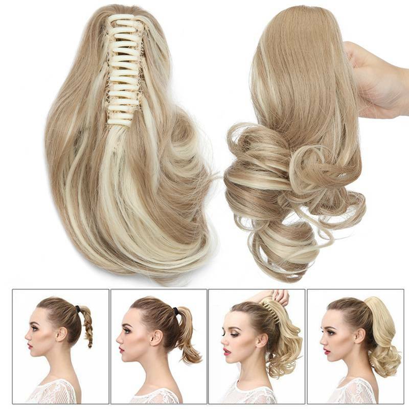 30-Inch Fluffy Ponytail Hair Extension with Claw Clip - Straight & Wave Styles