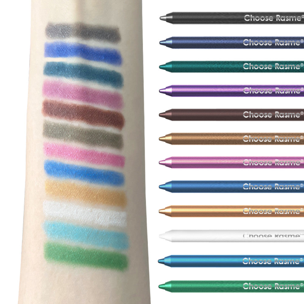 Waterproof Shimmer Eyeliner Pen Set - 12 Color Multi-Color Makeup Styli