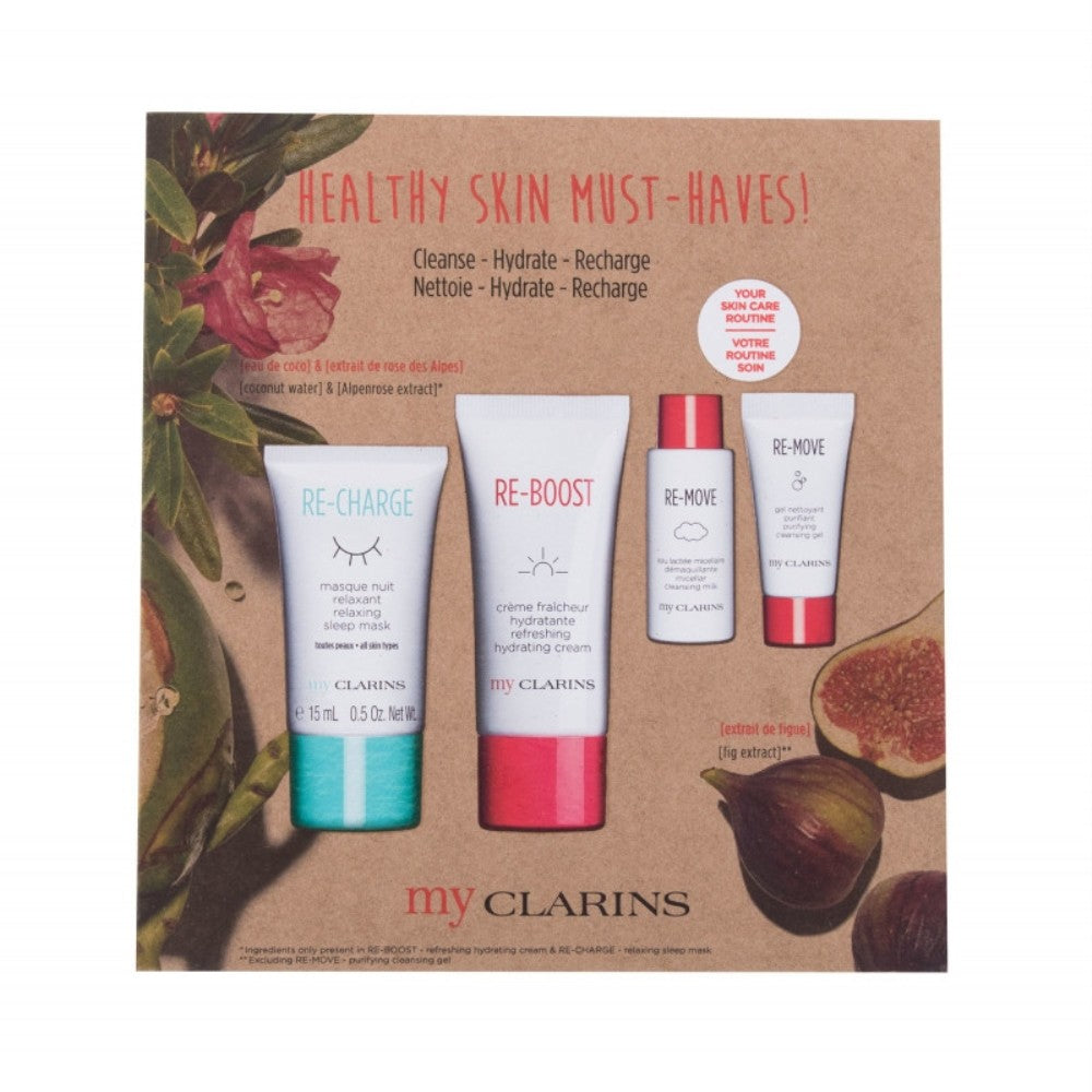 Clarins Healthy Skin Must Haves Skincare Set - Hydrate, Cleanse & Nourish