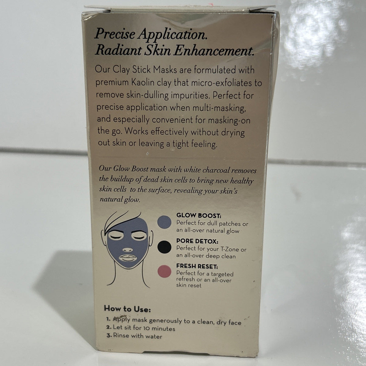 Olay Glow Boost Pore Detox White Charcoal Clay Face Mask Stick 1.7 oz