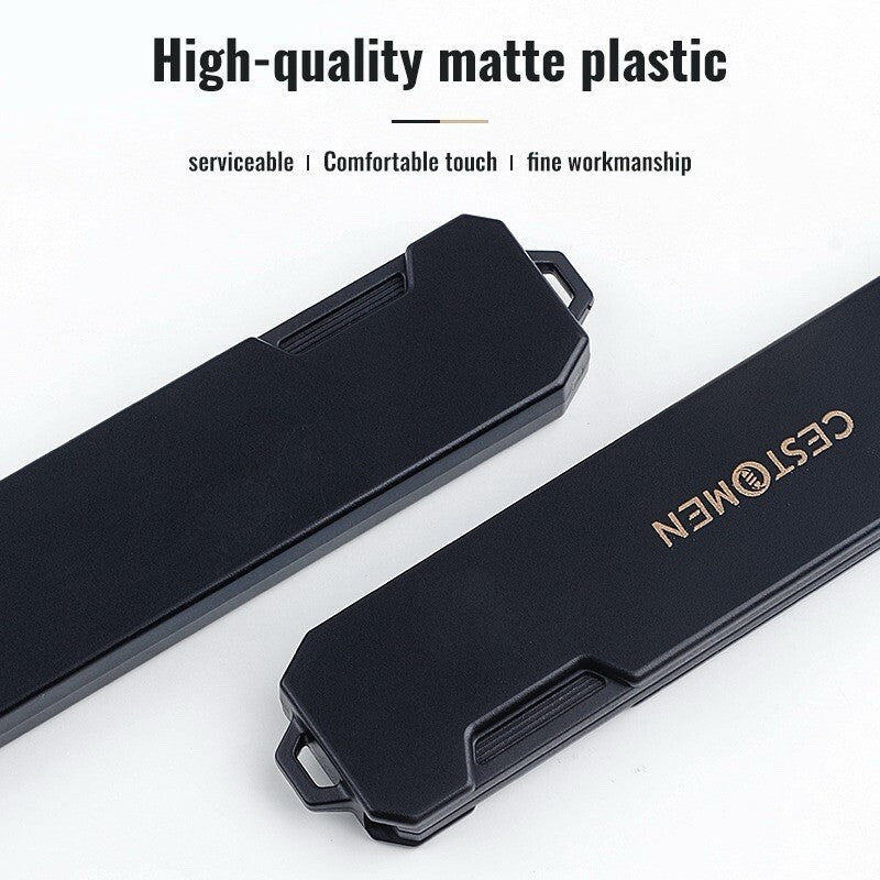 2-in-1 Foldable Anti-Static Beard and Hair Travel Comb - Durable Pocket Brush