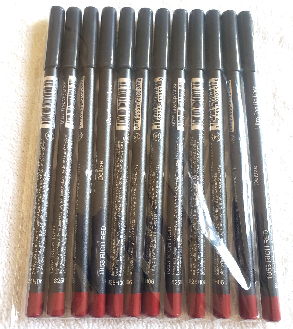 Ultra Fine Lip Liner Pencils - Assorted Colors, Long Lasting, Soft & Smooth