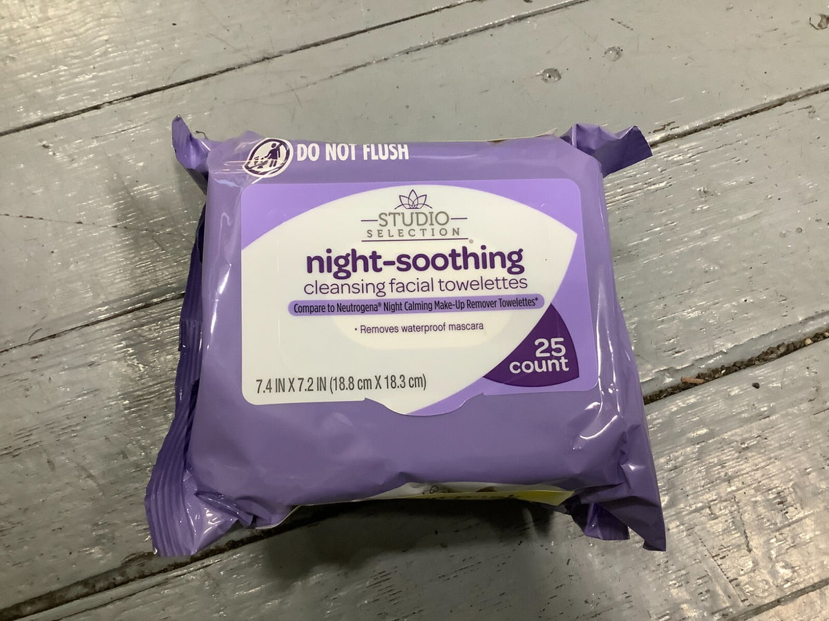 Makeup Remover Facial Wipes Night Calming Ultra Soft 50 Count