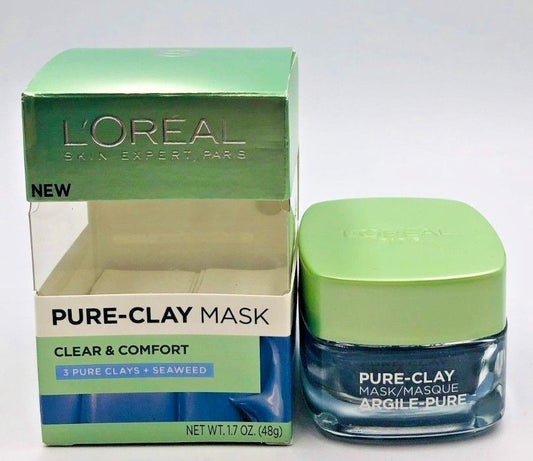 Pure Clay Face Mask with Seaweed - Clear & Comfort 1.7 fl oz