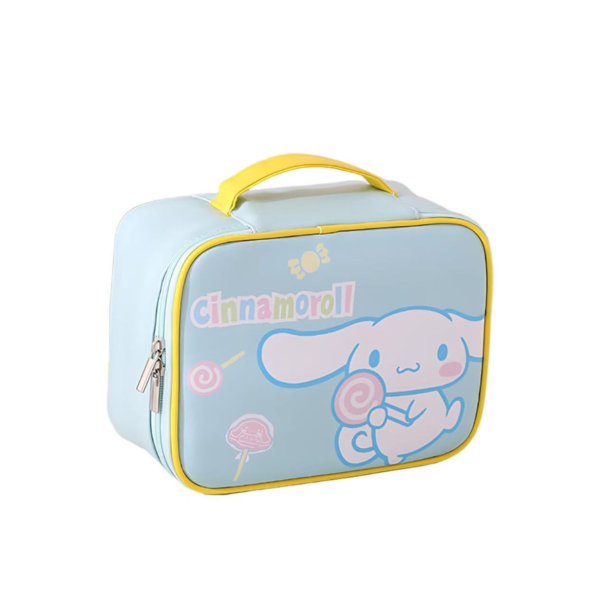 Travel Makeup Bag Organizer for Women & Girls - Cute Cartoon Cosmetic Case