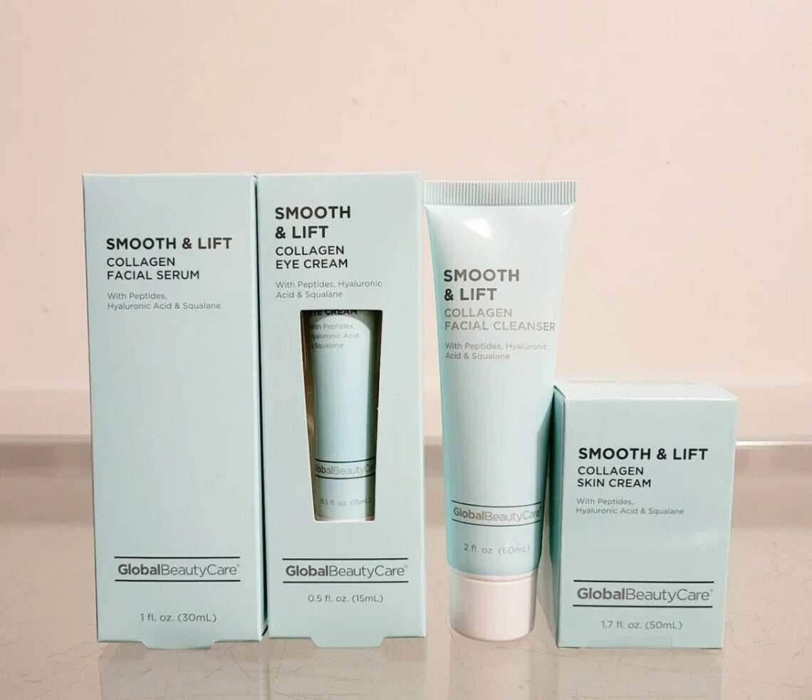 Complete Skincare Set with Collagen Serum & Head Scarf - Anti-Aging Gift