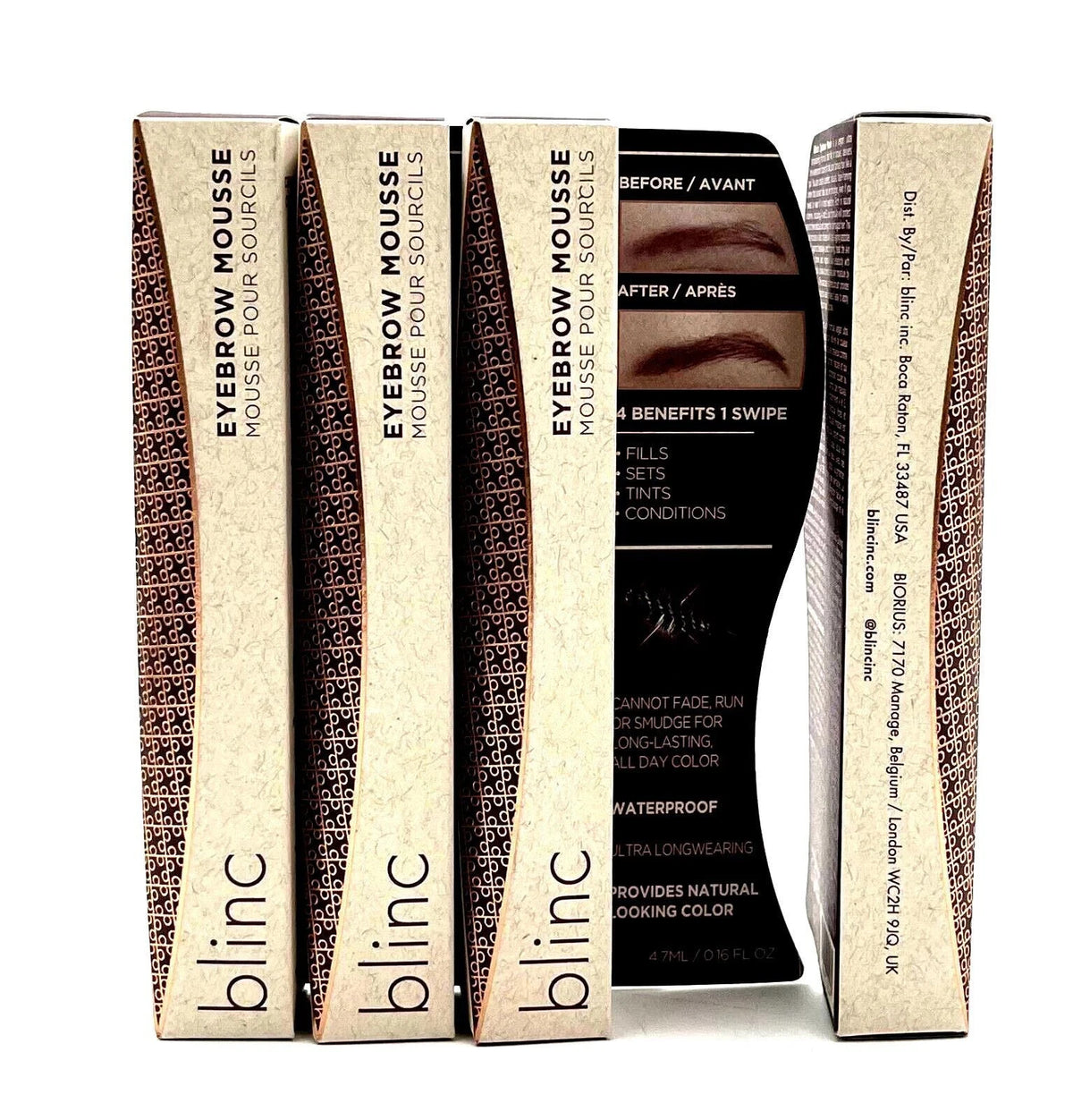 Waterproof Eyebrow Mousse - Long-Wearing, Dark Blonde, 0.16 oz