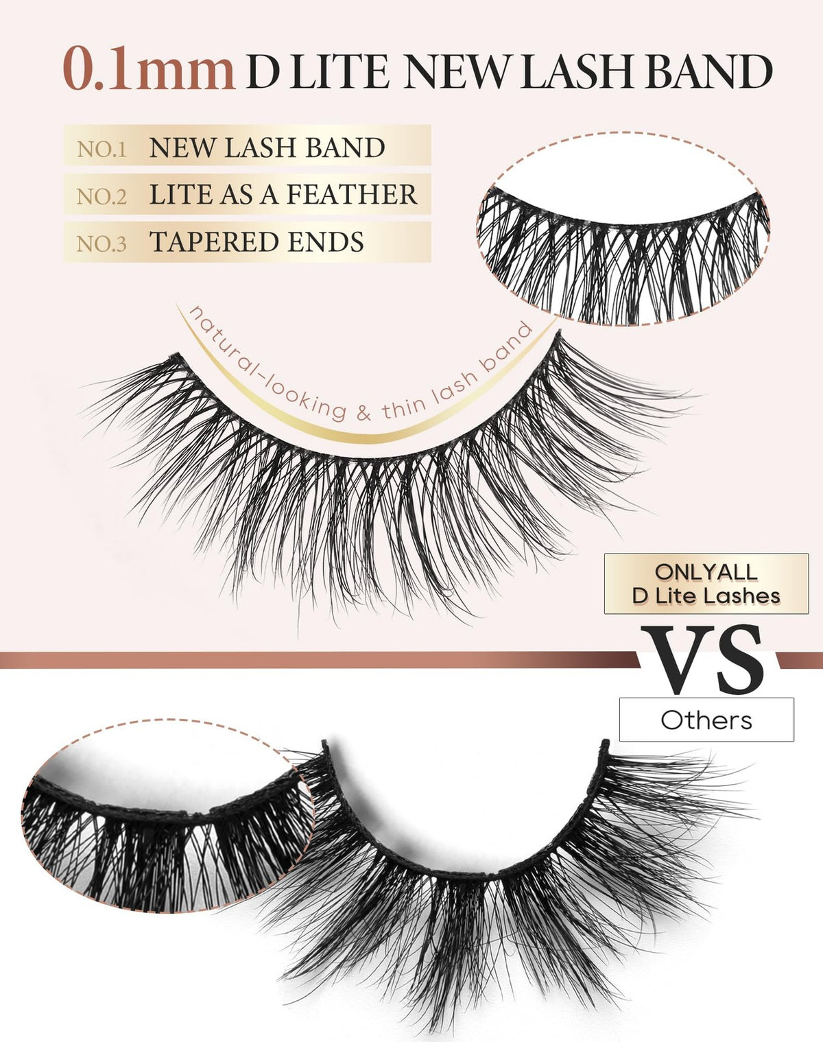 Natural Wispy False Eyelashes 7 Pairs Lightweight Reusable Strip Lashes