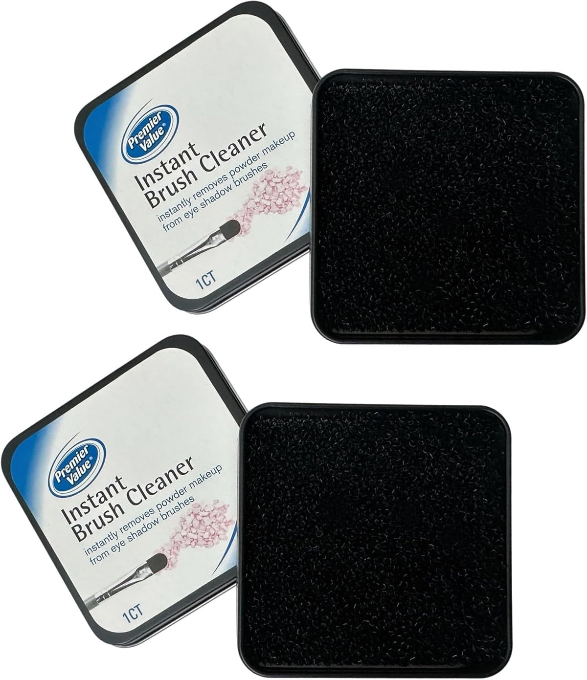 2-Pack Makeup Brush Cleaner Sponge Set - Instant No-Water Brush Cleaning Tool