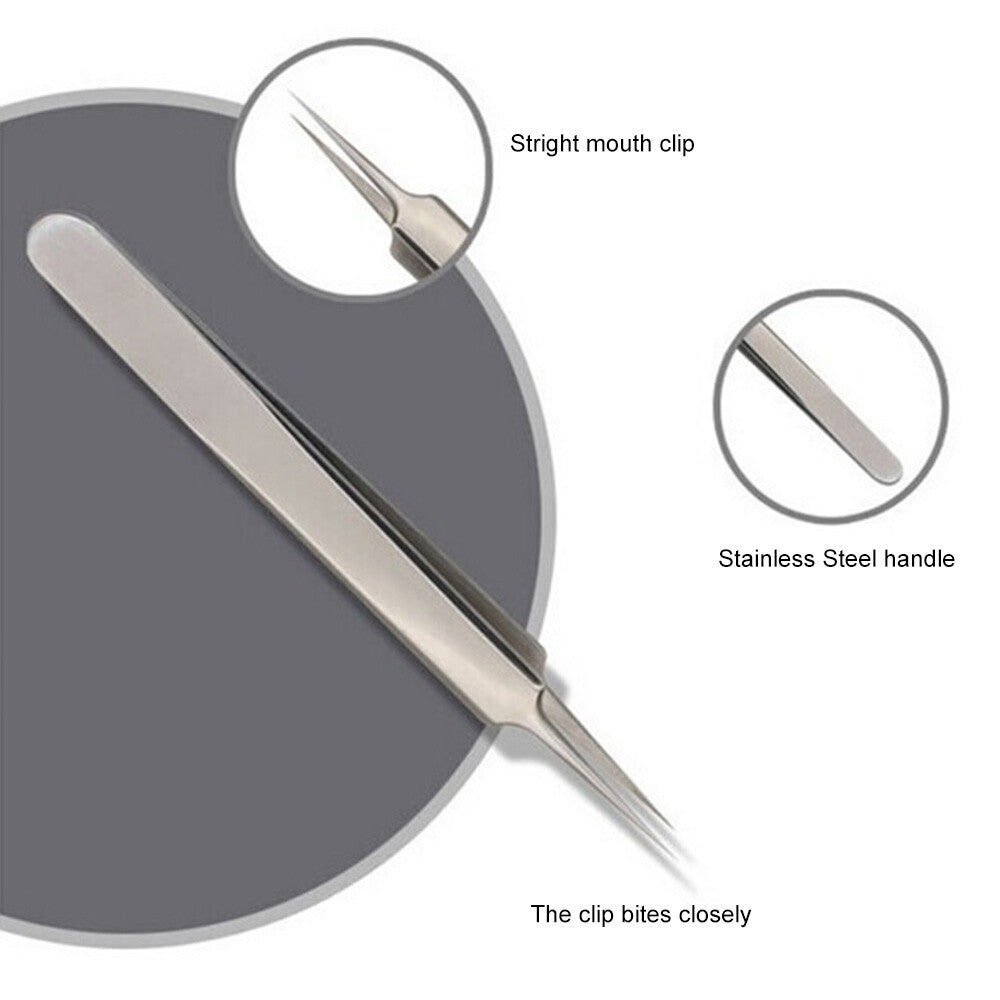 Blackhead and Acne Comedone Extractor Kit - Stainless Steel Pimple Remover with Tweezers & Case