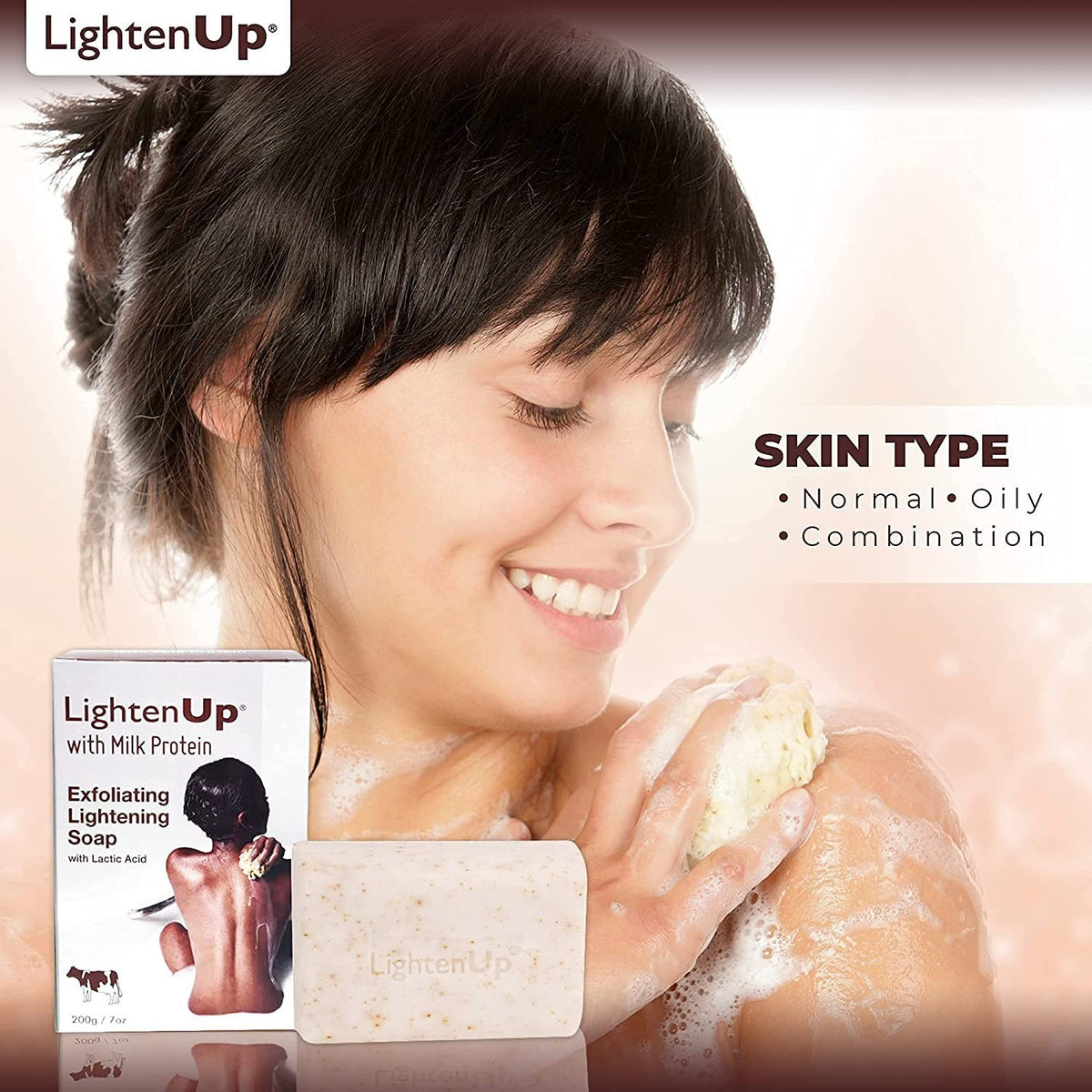 Milk Protein Brightening Exfoliating Bar Soap 7 oz for Oily Skin