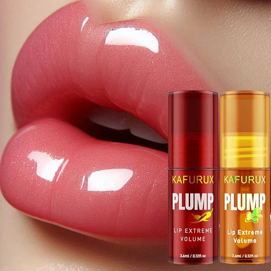 Lip Plumper Oil Gloss Set - Moisturizing Volumizing & Repair Serum