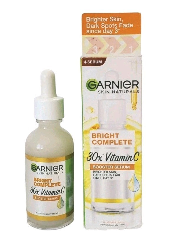 Garnier Bright Complete Vitamin C Face Serum 50ml - Brightening & Dark Spot Fading