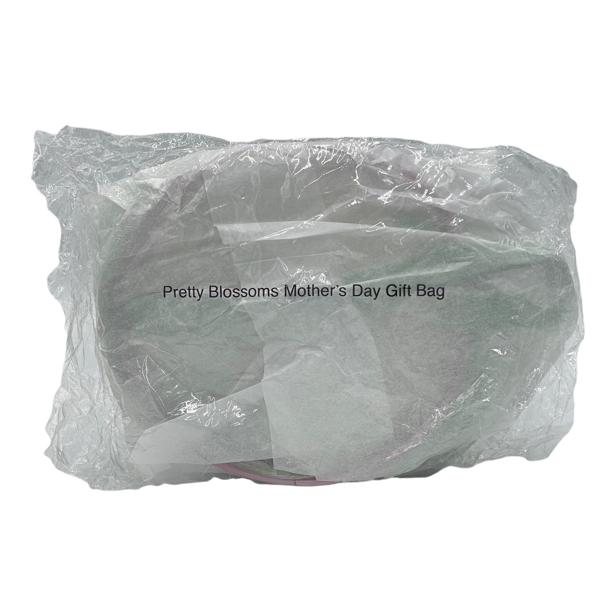 Vintage Floral Clear Cosmetic Gift Bag with Tulip Design - 6 Inch