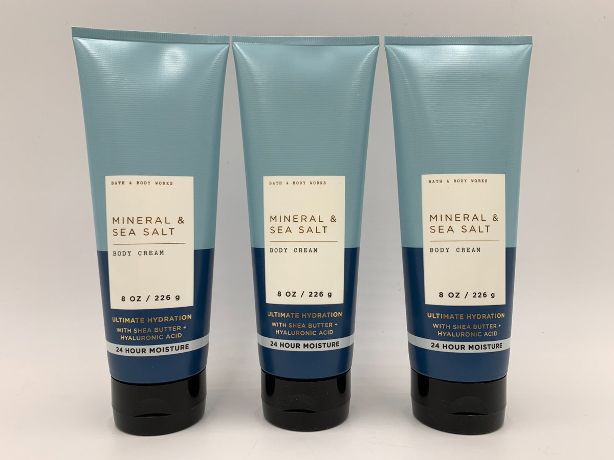 Bath & Body Mineral Sea Salt Ultimate Hydration Cream Full Size S/3