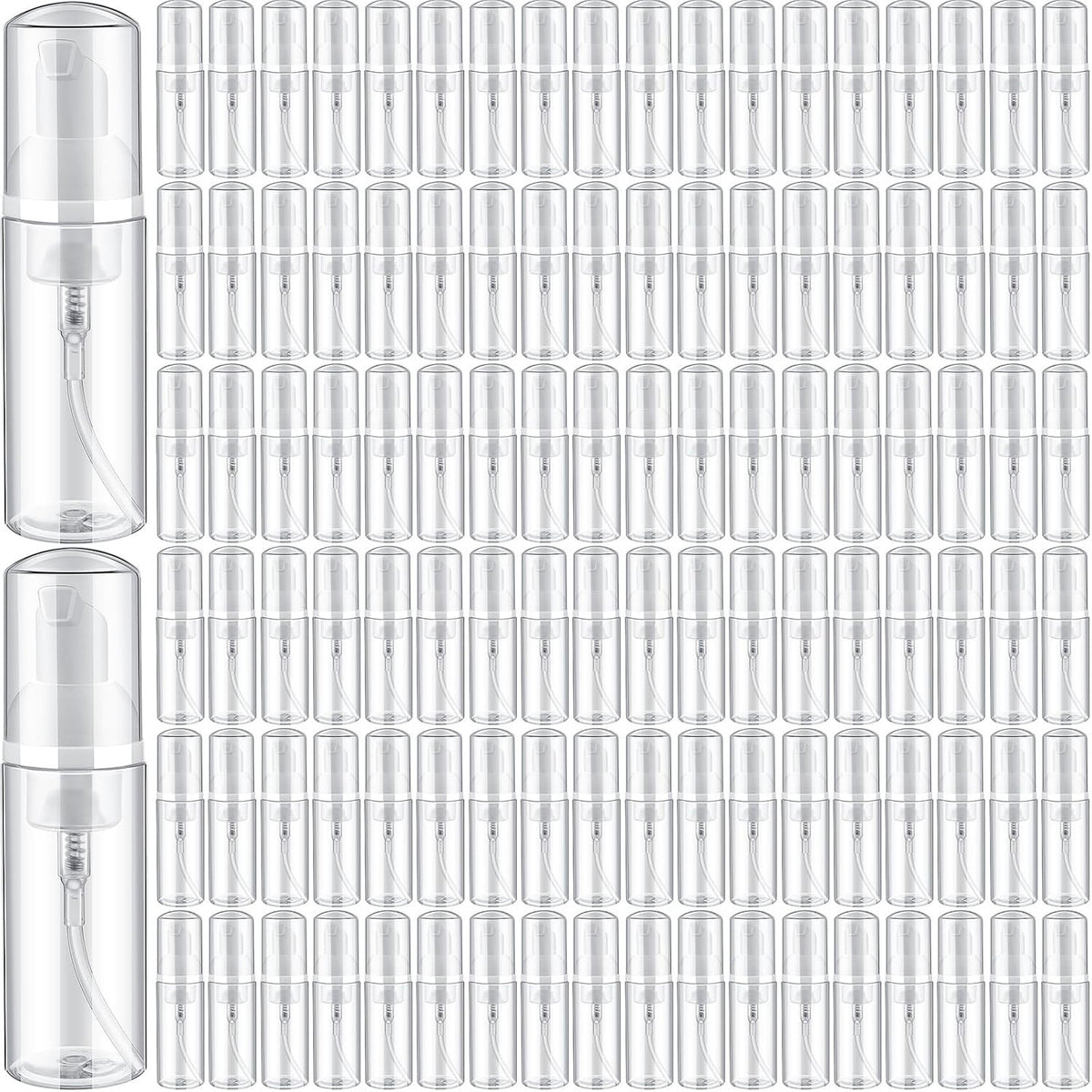 120 Pack 2oz Refillable Foam Pump Bottles Bulk Travel Soap Dispensers